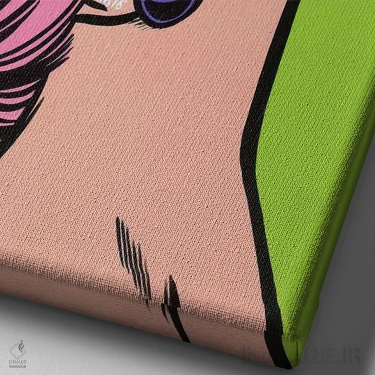 تابلو اَه، خفه شو! اثر آلیسون گاتچل - نمای نزدیک بافت بوم