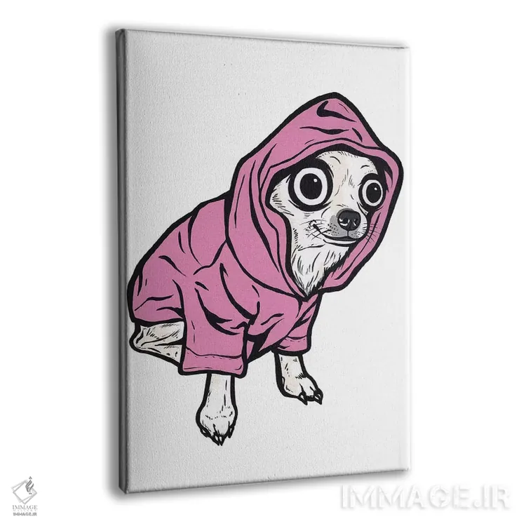 تابلو هودی با طرح چیهواهوا اثر آلیسون گاتچل - نمای پرسپکتیو محصول