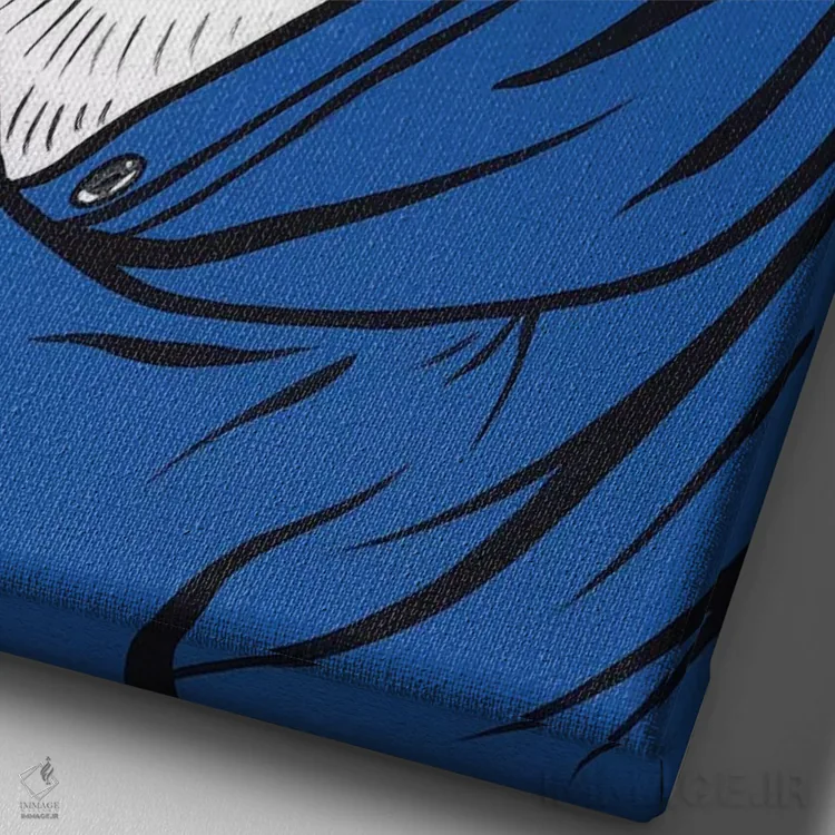 تابلو هودی با طرح کورگی اثر آلیسون گاتچل - نمای نزدیک بافت بوم