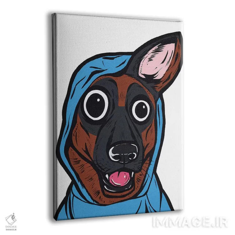 تابلو هودی با طرح ژرمن شپرد اثر آلیسون گاتچل - نمای پرسپکتیو محصول