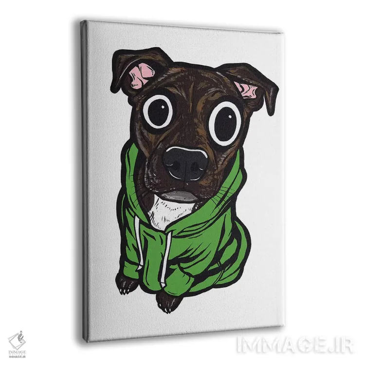 تابلو هودی با طرح پیتبول اثر آلیسون گاتچل - نمای پرسپکتیو محصول