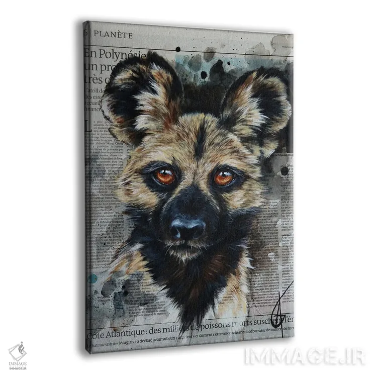 تابلو اینجا (نام خاص/احتمالاً آفریقایی) اثر آناگرُز - نمای پرسپکتیو محصول