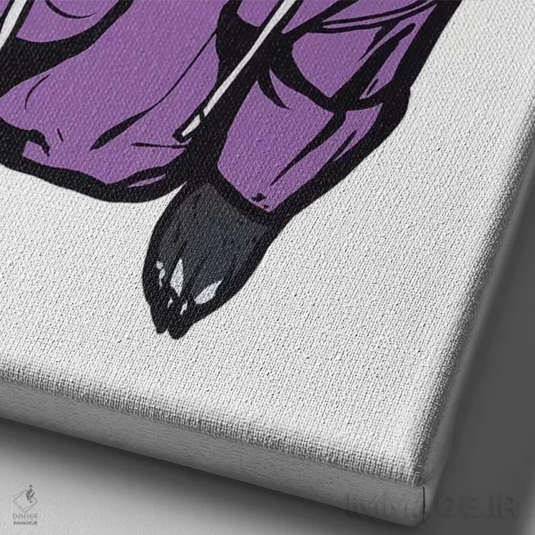 تابلو هودی با طرح لابرادور سیاه اثر آلیسون گاتچل - نمای نزدیک بافت بوم