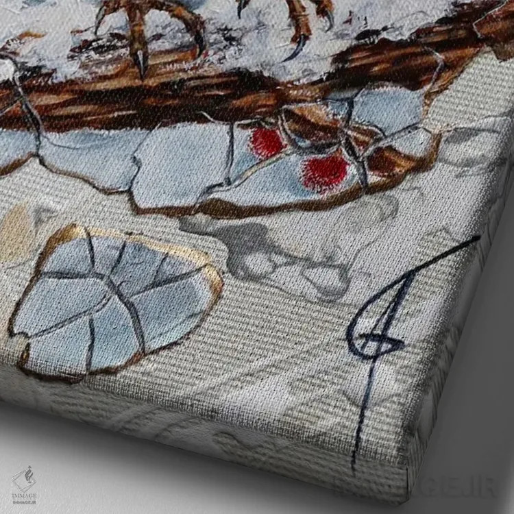 تابلو ایتی اثر آناگرُز - نمای نزدیک بافت بوم