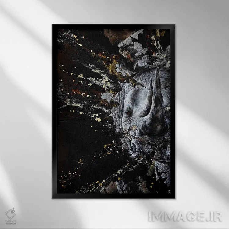 تابلو شکننده اثر آناگرُز - نمای قابدار مشکی