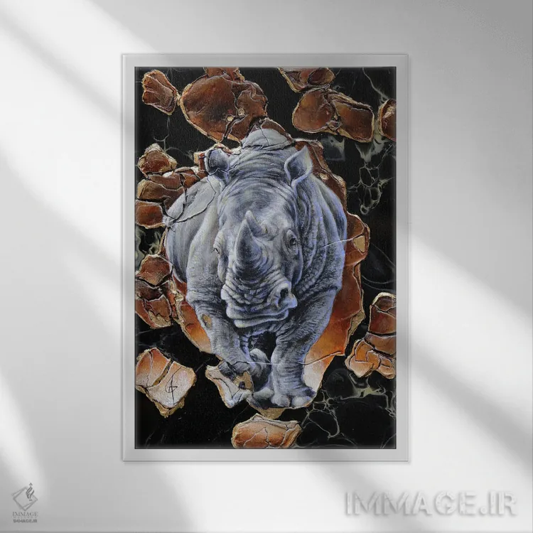 تابلو آنگو اثر آناگرُز - نمای قابدار سفید