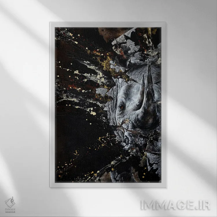 تابلو شکننده اثر آناگرُز - نمای قابدار سفید