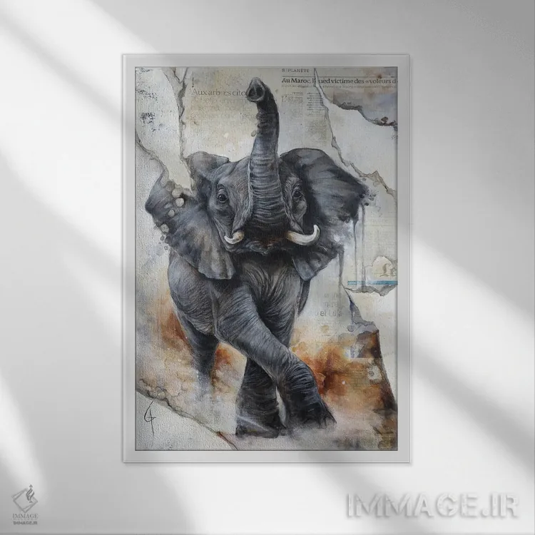 تابلو بیجاک (نام خاص/احتمالاً اندونزیایی یا مالایی) اثر آناگرُز - نمای قابدار سفید