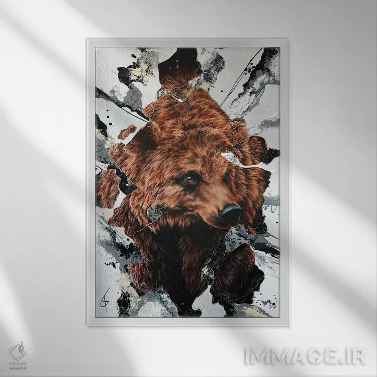 تابلو کارو اثر آناگرُز - نمای قابدار سفید