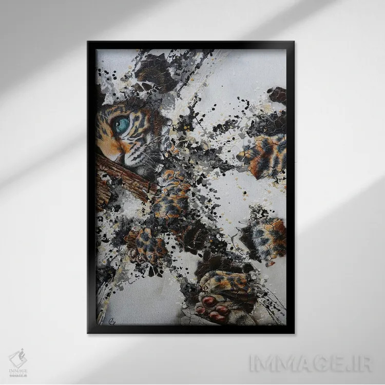 تابلو برهمنهیها ۹ (آثار هنری مفهومی) اثر آناگرُز - نمای قابدار مشکی