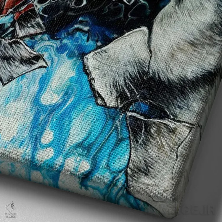 تابلو ماتا اثر آناگرُز - نمای نزدیک بافت بوم