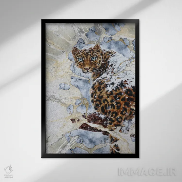 تابلو خار (احتمالاً حروف خراب شده: خار) اثر آناگرُز - نمای قابدار مشکی