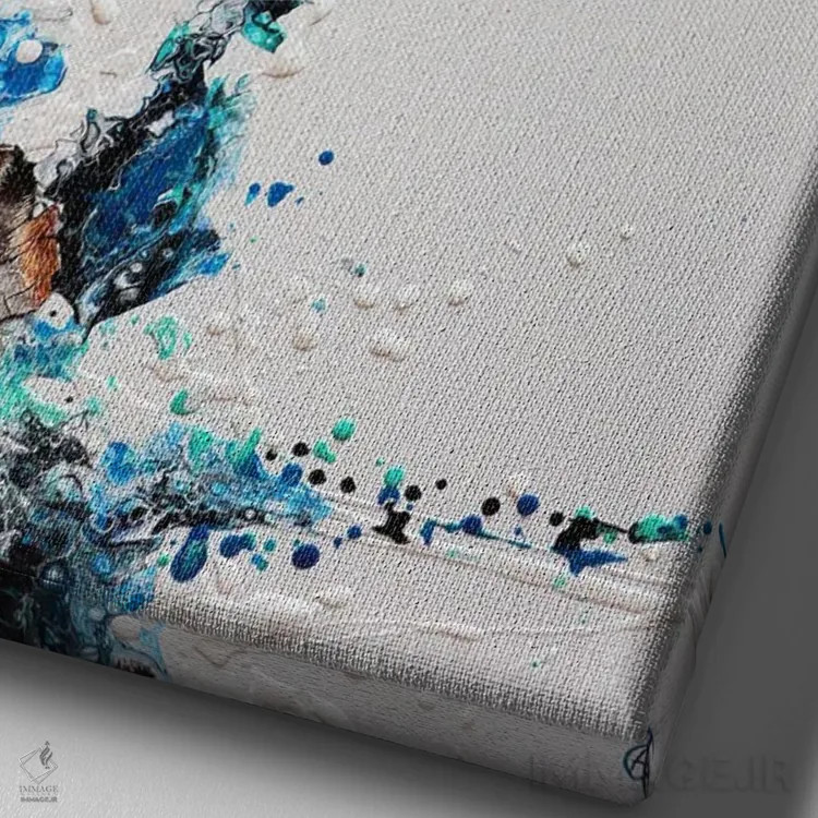 تابلو برهمنهیها ۱۱ (آثار هنری مفهومی) اثر آناگرُز - نمای نزدیک بافت بوم