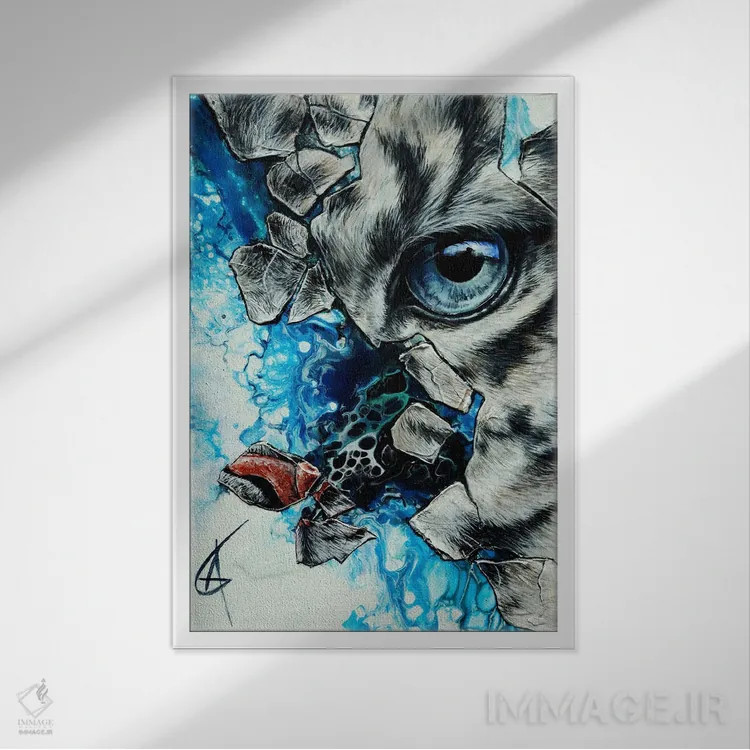 تابلو ماتا اثر آناگرُز - نمای قابدار سفید