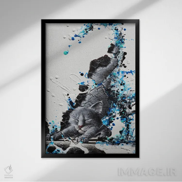 تابلو برهمنهیها ۱۶ (آثار هنری مفهومی) اثر آناگرُز - نمای قابدار مشکی