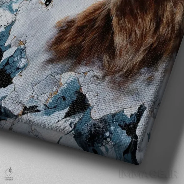 تابلو یانگیر اثر آناگرُز - نمای نزدیک بافت بوم