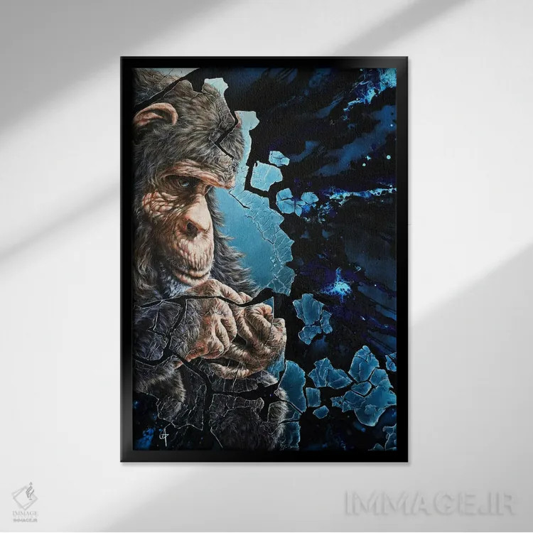 تابلو تَالیتی اثر آناگرُز - نمای قابدار مشکی