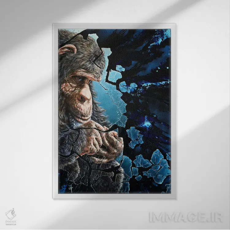 تابلو تَالیتی اثر آناگرُز - نمای قابدار سفید