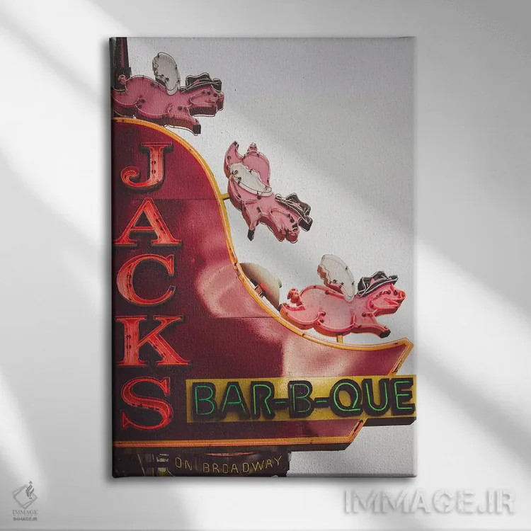 تابلو نئون نشویل ۱ اثر آن هادک - نمای روبهرو روی دیوار