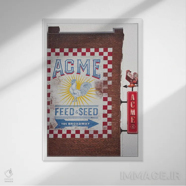 تابلو آکمی فید اند سید (فروشگاه/انبار آذوقه) اثر آن هادک - نمای قابدار سفید