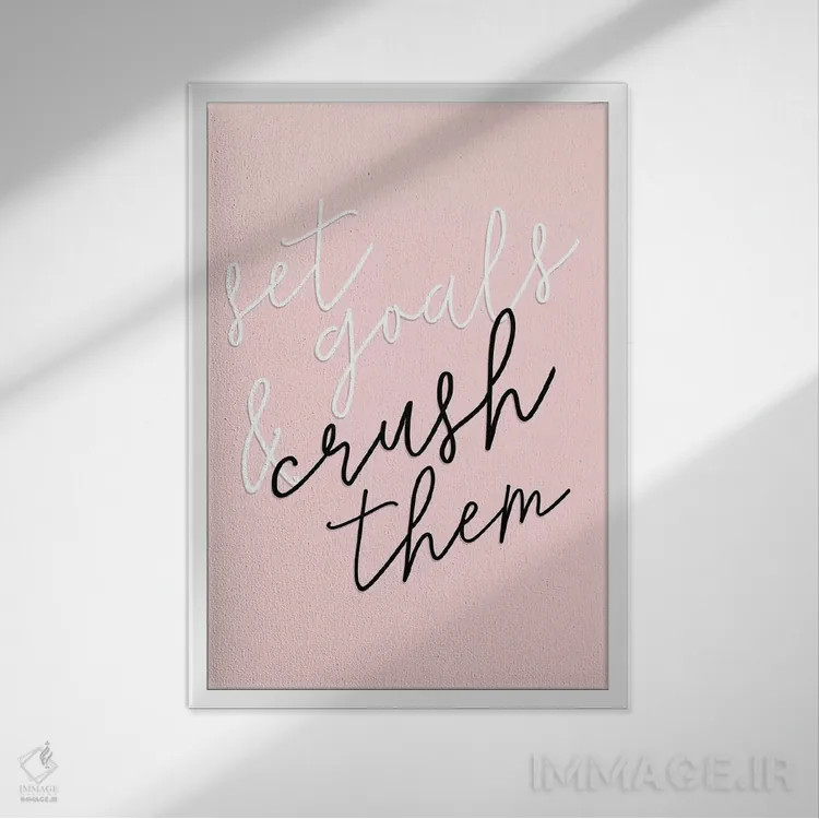 تابلو قدرت دخترانه ۱ (زنانه/فمینیستی) اثر آنا هَمبلی - نمای قابدار سفید