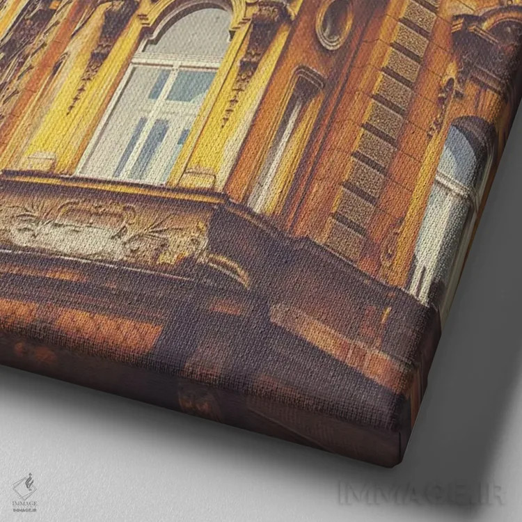 تابلو صبح پراگ اثر آن هادک - نمای نزدیک بافت بوم