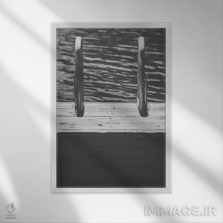 تابلو شیرجه اثر آن هادک - نمای قابدار سفید