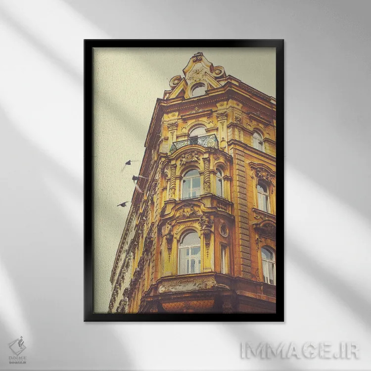 تابلو صبح پراگ اثر آن هادک - نمای قابدار مشکی