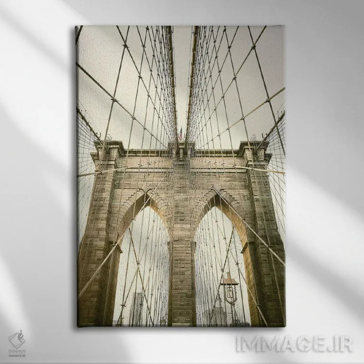 تابلو پل بروکلین ۱ اثر آن هادک - نمای روبهرو روی دیوار