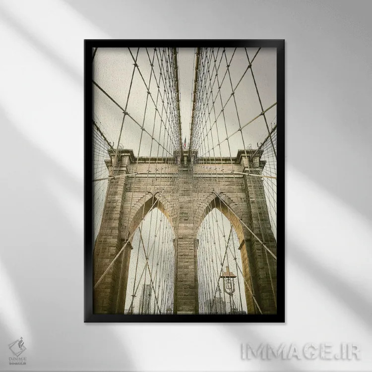تابلو پل بروکلین ۱ اثر آن هادک - نمای قابدار مشکی