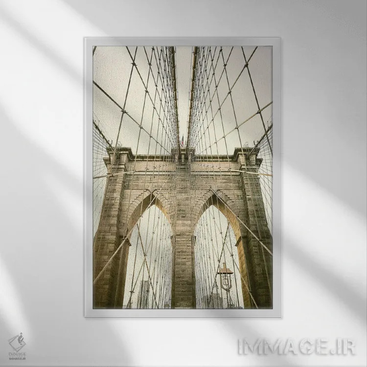 تابلو پل بروکلین ۱ اثر آن هادک - نمای قابدار سفید