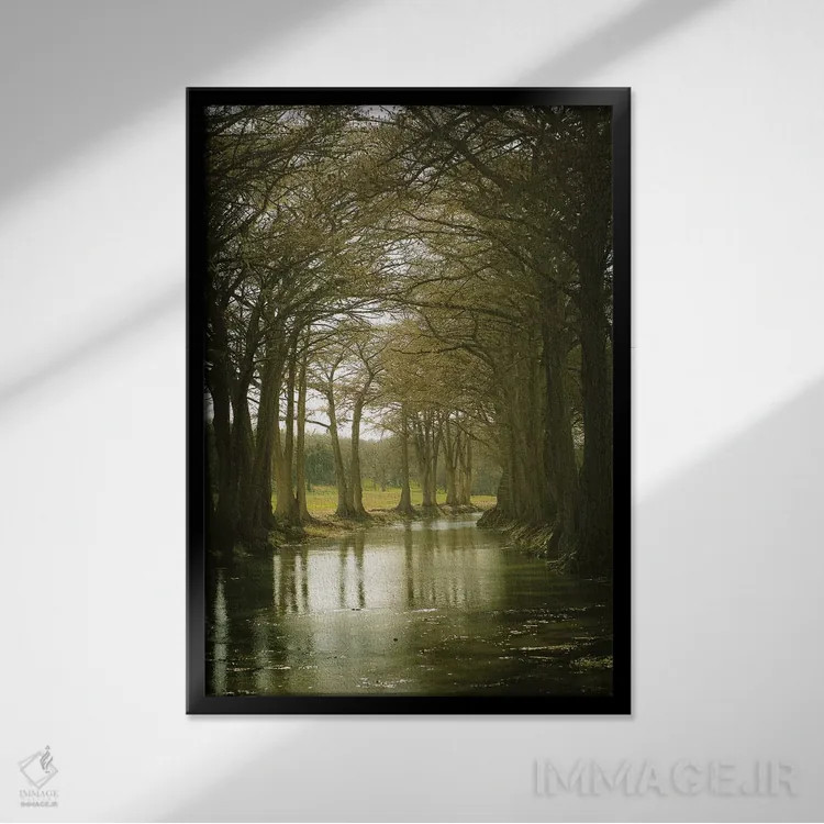 تابلو ناحیه تپههای تگزاس اثر آن هادک - نمای قابدار مشکی