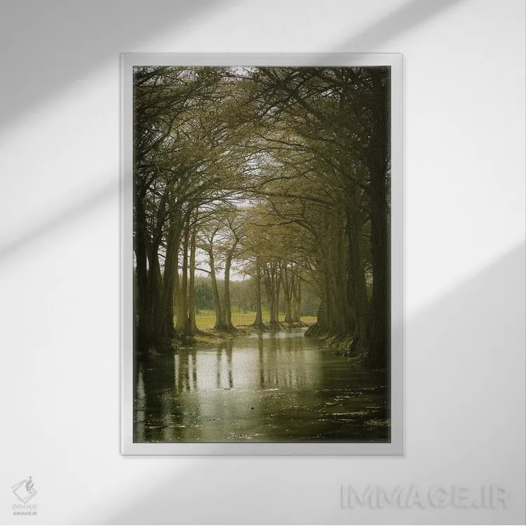 تابلو ناحیه تپههای تگزاس اثر آن هادک - نمای قابدار سفید