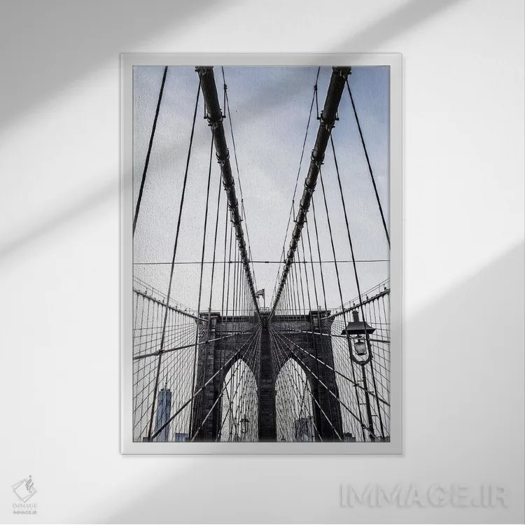 تابلو پل بروکلین ۲ اثر آن هادک - نمای قابدار سفید