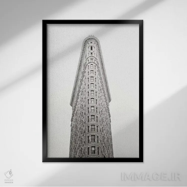 تابلو فلترون (ساختمان مشهور نیویورک) اثر آن هادک - نمای قابدار مشکی