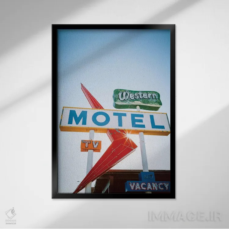 تابلو متل غربی اثر آن هادک - نمای قابدار مشکی