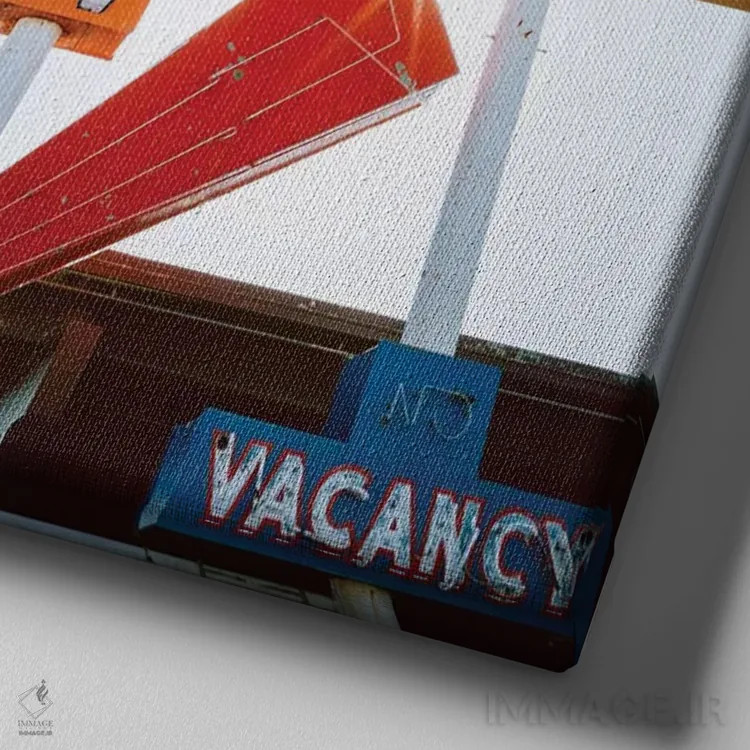 تابلو متل غربی اثر آن هادک - نمای نزدیک بافت بوم