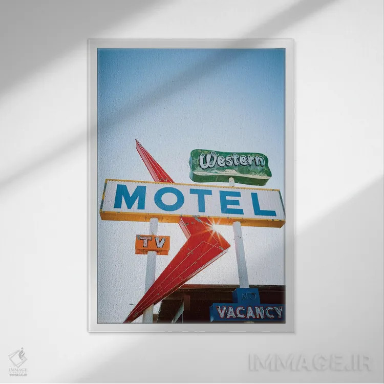 تابلو متل غربی اثر آن هادک - نمای قابدار سفید