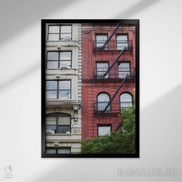 تابلو نیویورک قدیم III اثر آن هادک - نمای قابدار مشکی