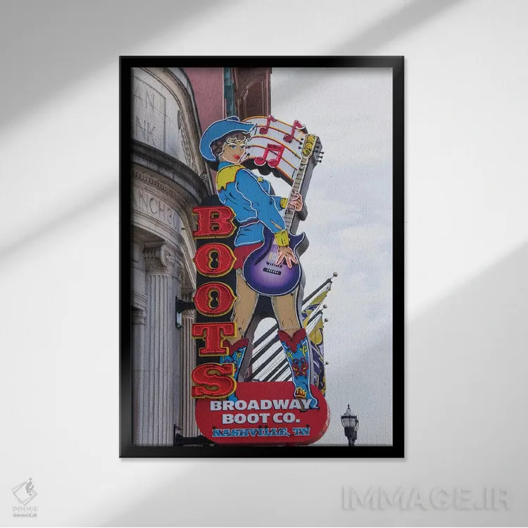 تابلو نشویل کلاسیک ۲ اثر آن هادک - نمای قابدار مشکی