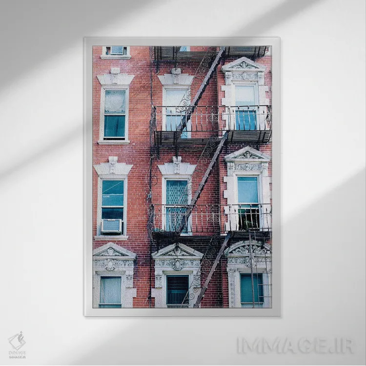 تابلو نیویورک قدیم II اثر آن هادک - نمای قابدار سفید