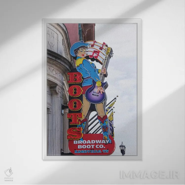 تابلو نشویل کلاسیک ۲ اثر آن هادک - نمای قابدار سفید