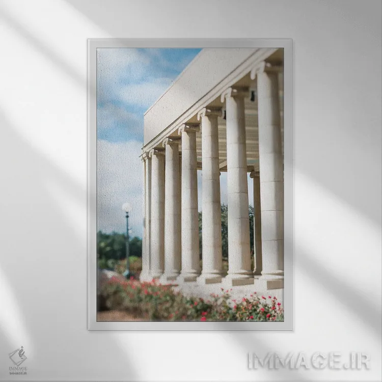 تابلو ستونبندی پارک شهری نیواورلئان (پریستایل) اثر آن هادک - نمای قابدار سفید
