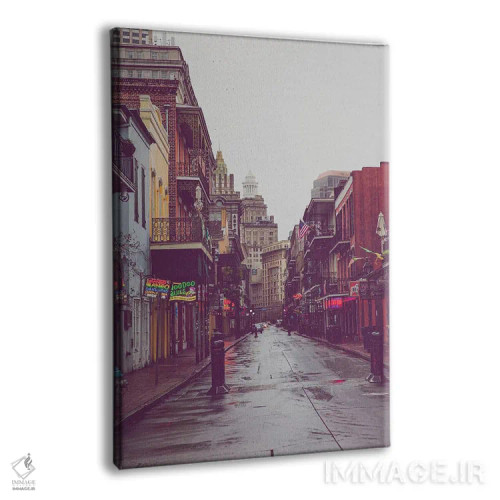تابلو باران در خیابان بوربن، نیواورلئان، لوئیزیانا اثر آن هادک - نمای پرسپکتیو محصول