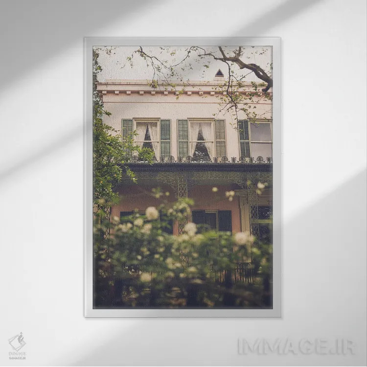 تابلو منطقه باغ عاشقانه نیواورلئان اثر آن هادک - نمای قابدار سفید