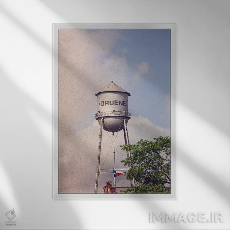 تابلو برج آب گروئن، تگزاس اثر آن هادک - نمای قابدار سفید