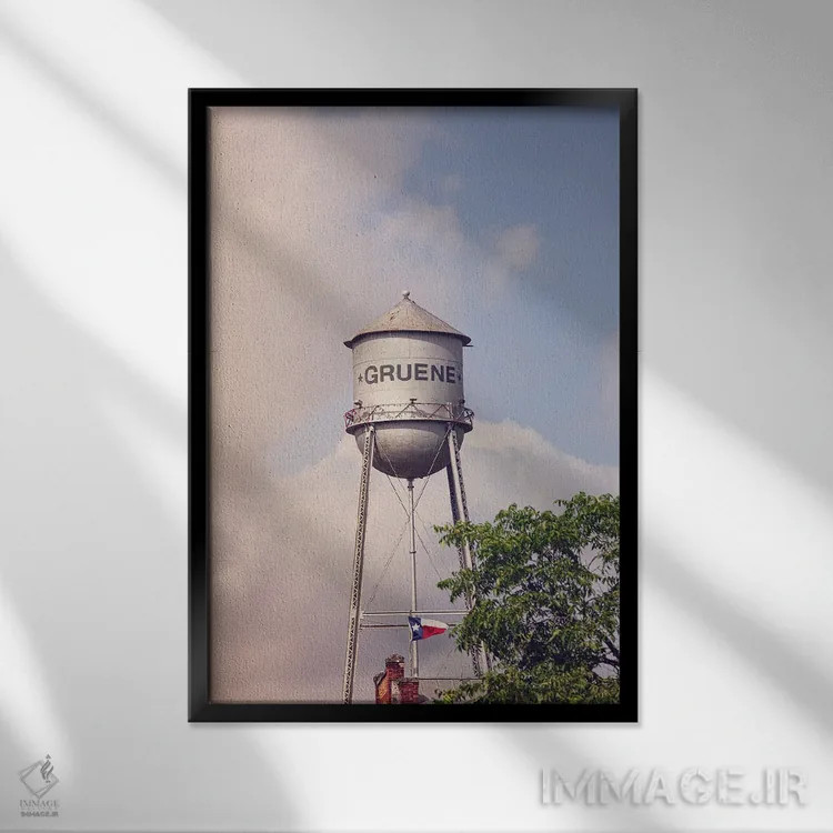 تابلو برج آب گروئن، تگزاس اثر آن هادک - نمای قابدار مشکی