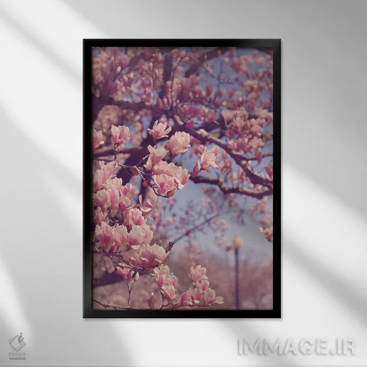 تابلو بهار در واشینگتن دیسی اثر آن هادک - نمای قابدار مشکی