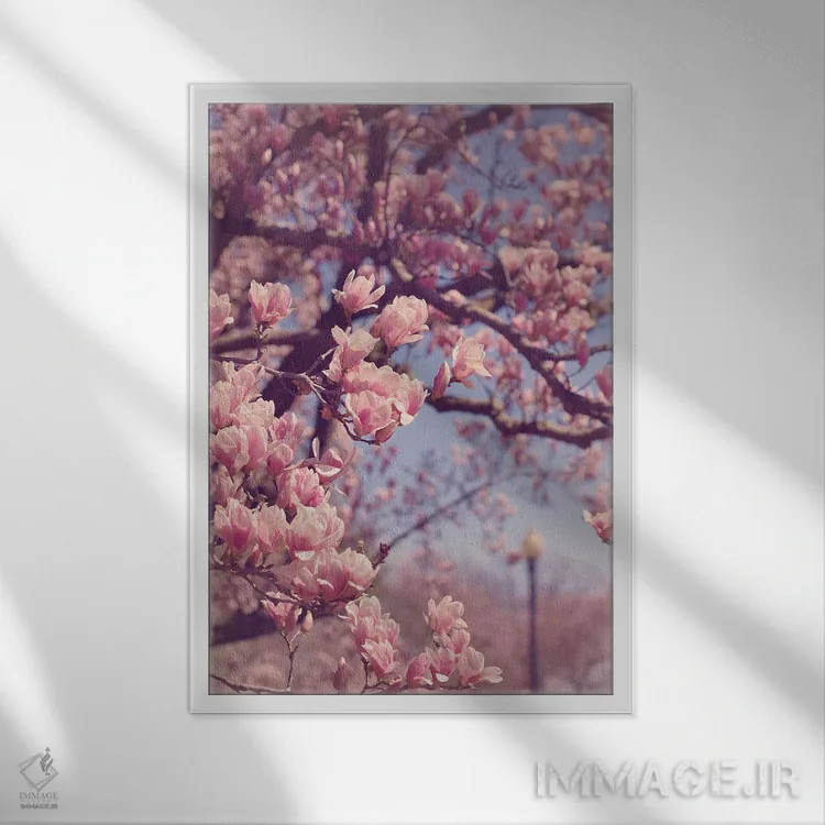 تابلو بهار در واشینگتن دیسی اثر آن هادک - نمای قابدار سفید