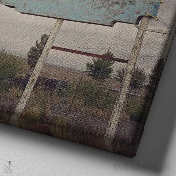 تابلو گرد و غبار ستارهای، مارفا، تگزاس اثر آن هادک - نمای نزدیک بافت بوم